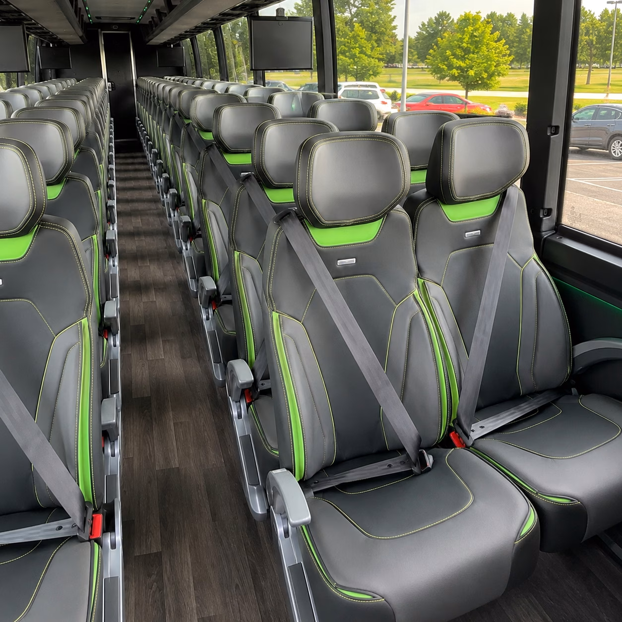 56 passenger charter bus interior