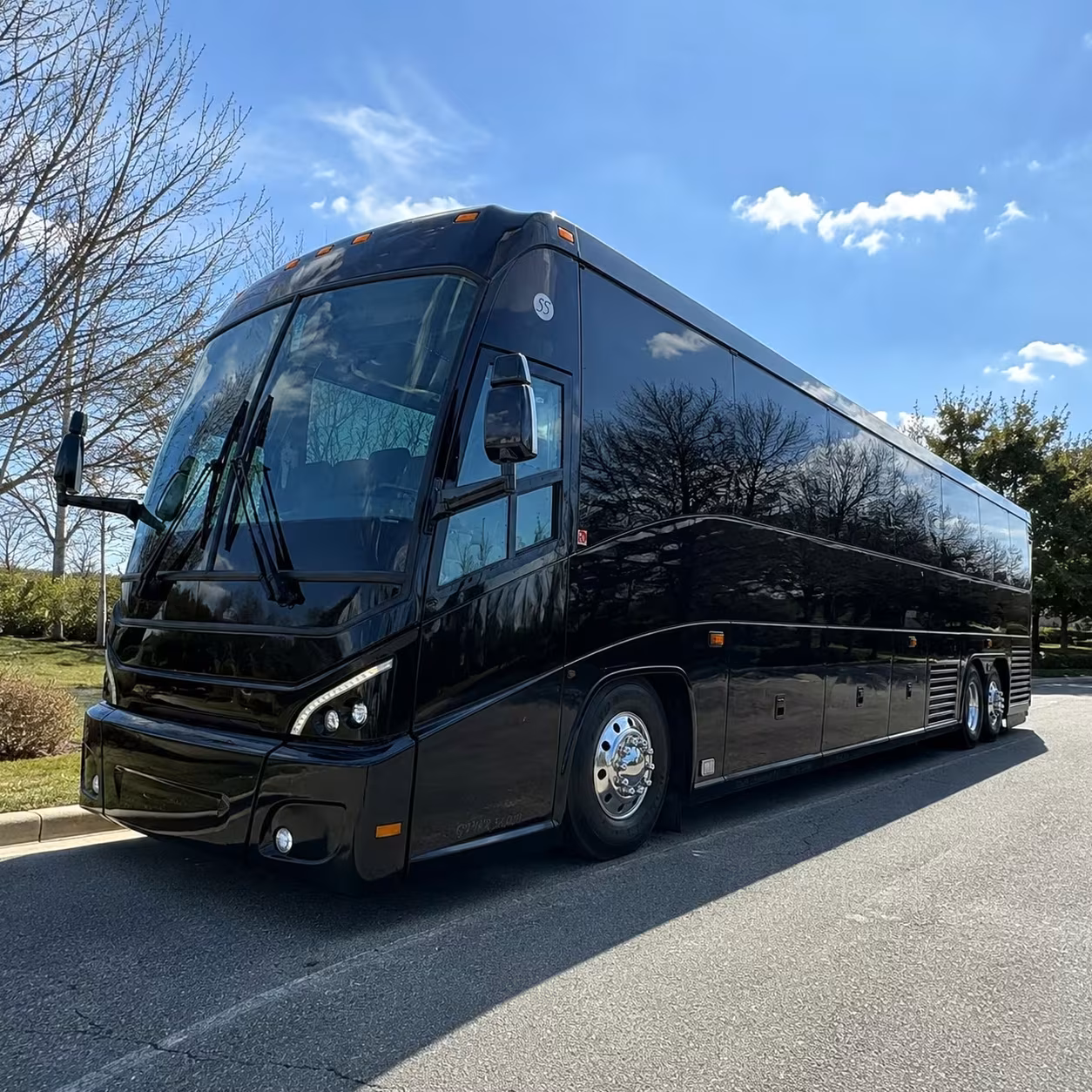 denver charter bus rental exterior