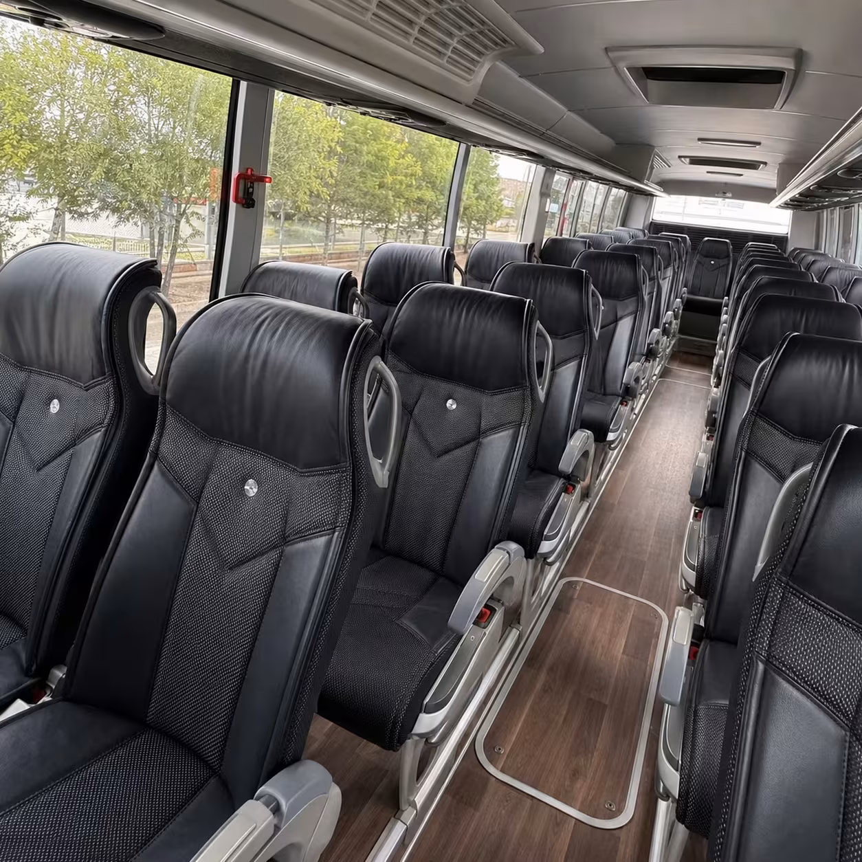denver charter bus rental interior