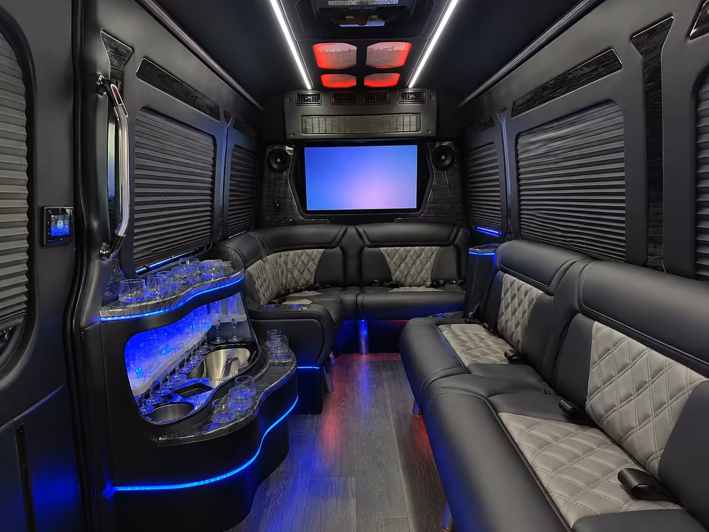 multi stop denver prom shuttle buses for the whole group